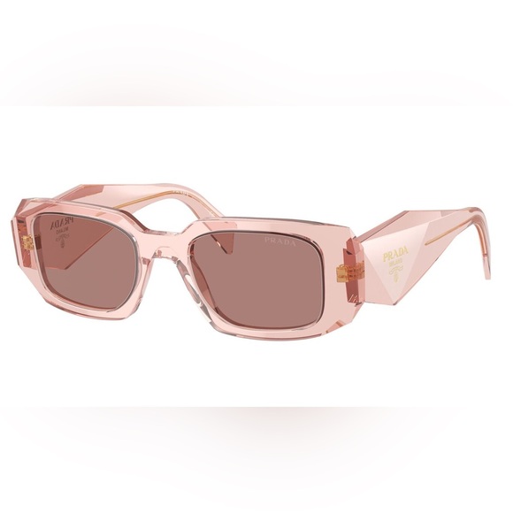 NEW PRADA RECTANGLE PR17WS 19Q10D SUNGLASSES PR17WS 19Q10D PINK SPR 17W - Picture 1 of 5